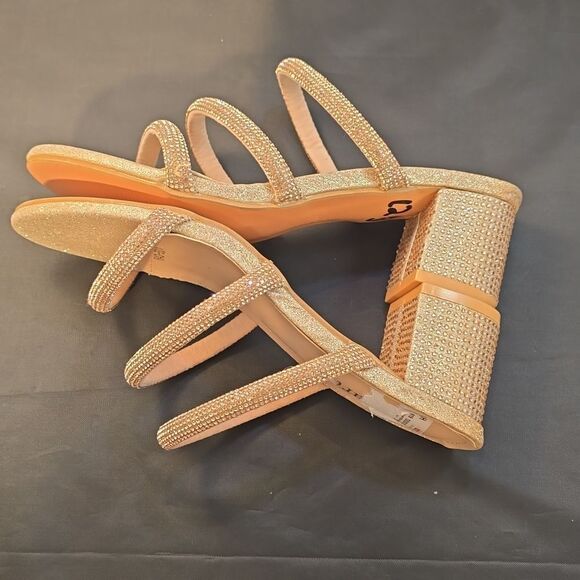 BRAND NEW SMARTY MULTI JEWEL STRAP WOMEN"S BLOCK HEEL SANDAL - Picture 11 of 15